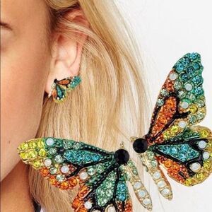 🦋 Free People New crystal butterfly studs 🦋